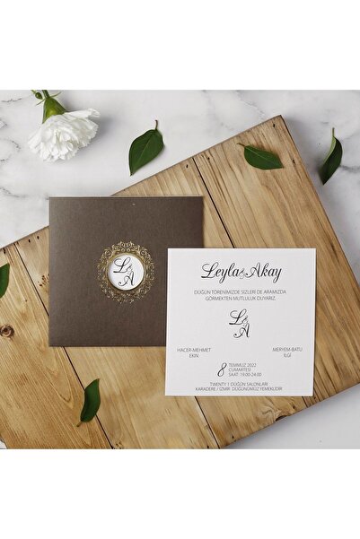 POLEN Düğün Davetiyesi Eko 40118 Baskılı