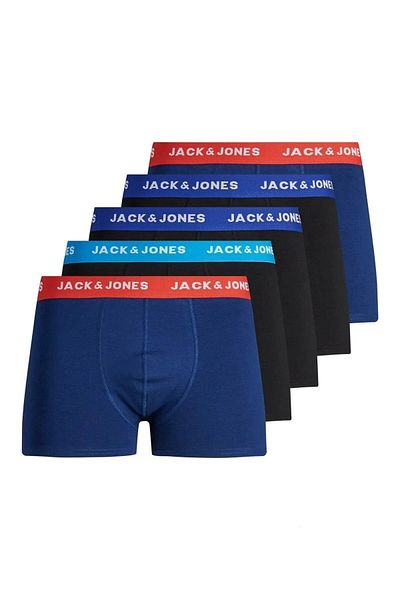 Jack & Jones Πακέτο 5 Μικτά Εσώρουχα Boxer Shorts - Μαύρο Navy