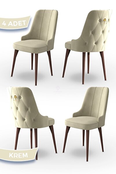 Canisa Enoa Serisi, 1.sınıf Babyface Kumaş Ceviz Gürgen Ayaklı,4 Adet Krem Sa...