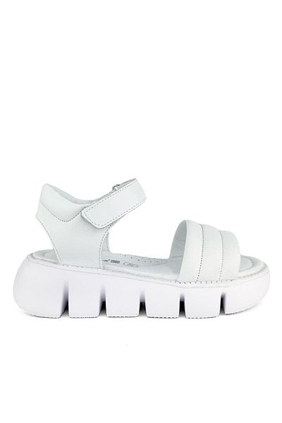 Cici Bebe Ayakkabı Sandale albe din piele naturală cu velcro pentru fete