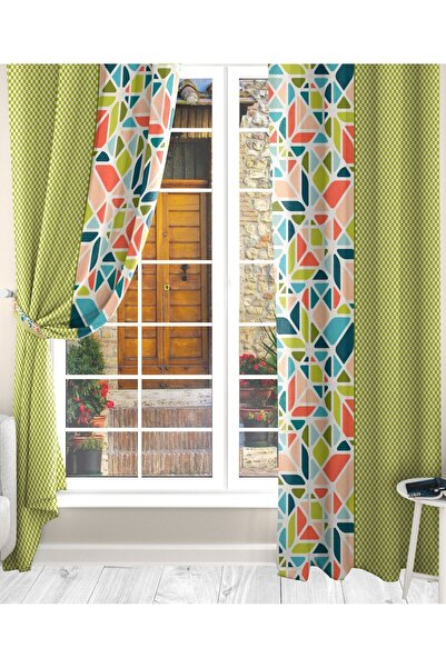 Ardizayn Digital Printed Velvet Fabric Living Room, Bedroom Double Wing Background Curtain