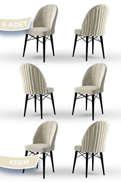 Canisa Jena Serisi, 6 Adet Siyah Gürgen Ayaklı 1.sınıf Babyface Ithal Kumaş M...