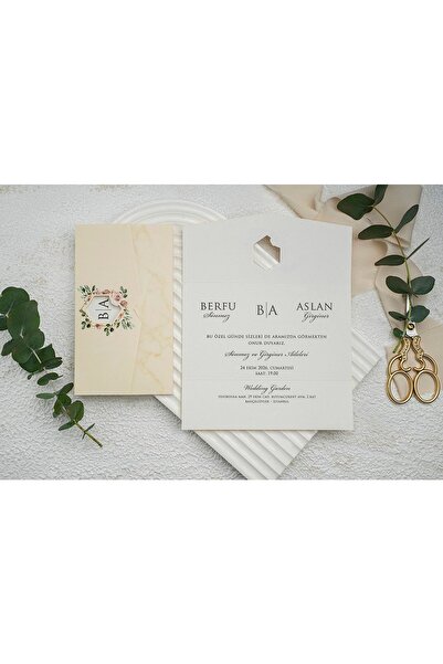 abcofis Düğün Davetiyesi Ekonom Erdem Davetiye 9355 Baskı Dahil