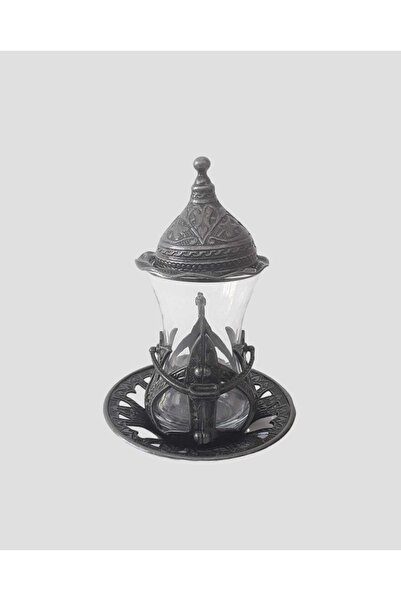 kapadokyahediyelik Osmanlı Motifli 6 Kişilik 30 Parça Çay Bardağı Takımı Eskitme Kalaylı Renk