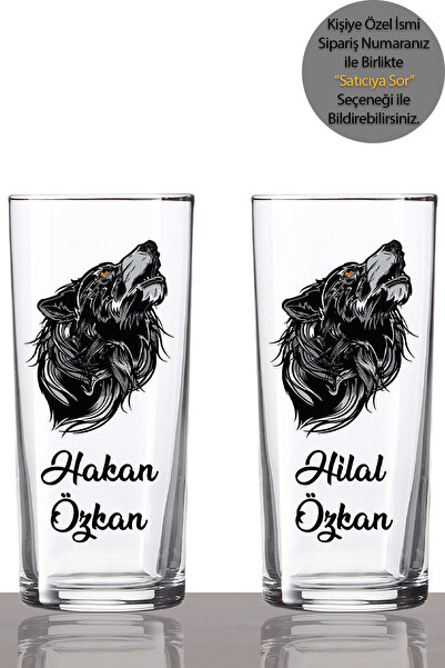 KadehSepeti Kişiye Özel Kurt Rakı Bardağı