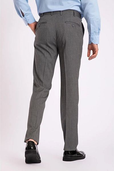 BayBayan Men's Slim Fit Ankle Length Straight Cut Fabric Trousers