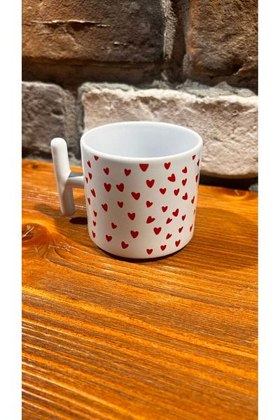 Crafto كوب بورسلين بمقبض على شكل قلب من Pinterest