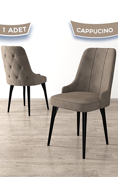 Canisa Maya Serisi, 1.sınıf Babyface Ithal Kumaş Cappucino Sandalye , Siyah G...