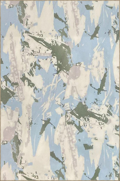 Rugs Modern Halı Covor țesut tematic vopsit în culori delicate și covor lavab...