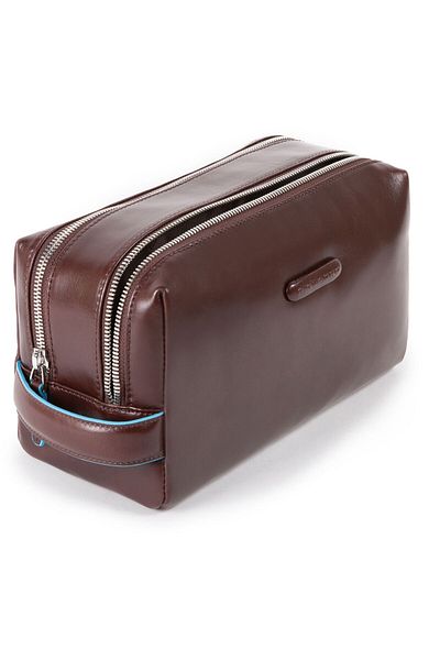PIQUADRO Blue Square Kulturbeutel Leder 25 cm