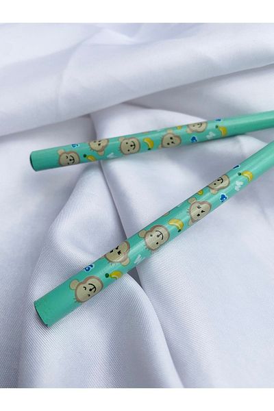 Tam Seramik Japanese Bamboo Chopstick Mint Green Monkey Pattern 1 Pair