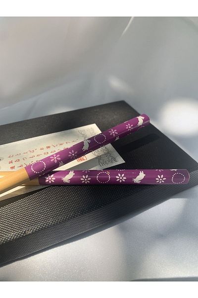 Tam Seramik Purple Rabbit 1 Pair Japanese Bamboo Chopstick