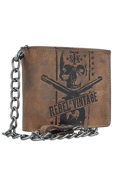 Greenburry Vintage Skull chain wallet leather 12.5 cm