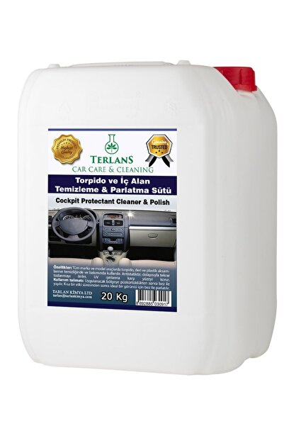 Terlans Parfümlü Torpido Temizleyici ve Parlatıcı Süt 20 Kg + Mikrofiber Bez ...