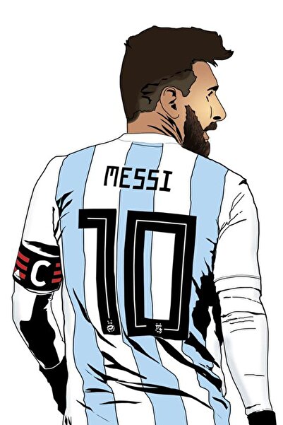 MegaSticker ملصق ميسي للمحرك والخوذة والكمبيوتر المحمول والسيارة مقاس 13 × 8 سم