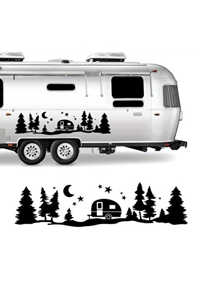 KC TASARIM 150X40 CM KARAVAN STİCKER KAMP-DOĞA-DOĞAL-KARAVAN-OTO-ARABA STİCKER