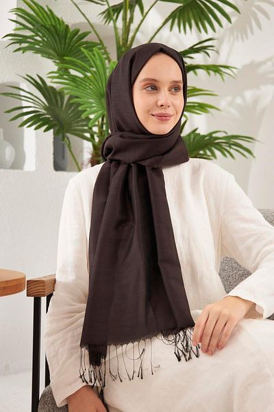Şalland Crony Shawl Black Brown