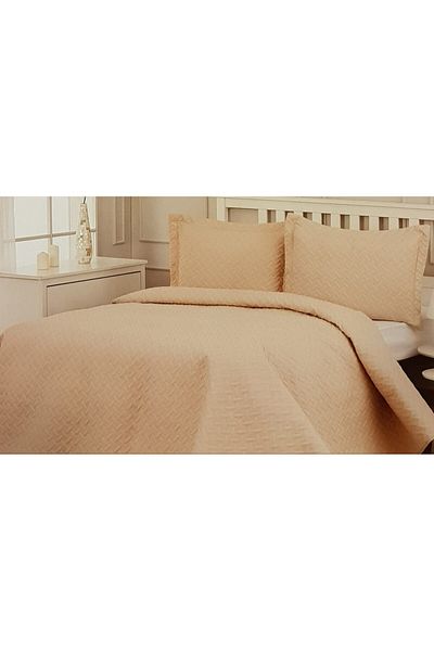 Özdilek مفرش سرير مزدوج باللون البيج - 250x260 سم