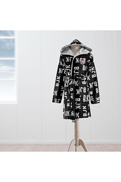 Taç Beşiktaş 1903 Çocuk Baskılı Bornoz 6-8 Yaş