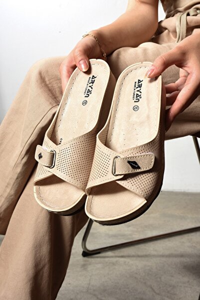 AlbiShoes Anatomical Women's Slippers - 4.5 Cm Velcro, Soft Comfortable Sole, Daily Use