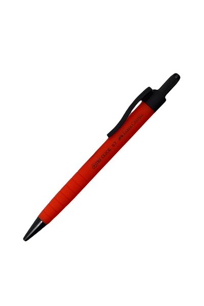 Faber Castell Faber-Castell 0.7 Red Tri Click Rubber Coated Versatil Tip Pen 17189