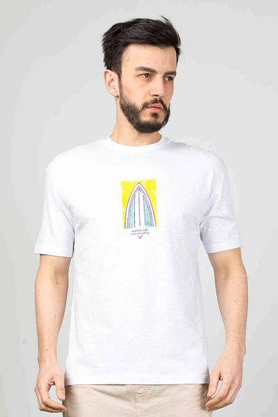 Cazador Jazz 4263 - Men's Relax Fit Back Printed T-Shirt