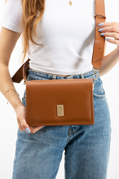 ESTUTE حقيبة كتف بحزام متقاطع قابل للتعديل مكونة من قسمين