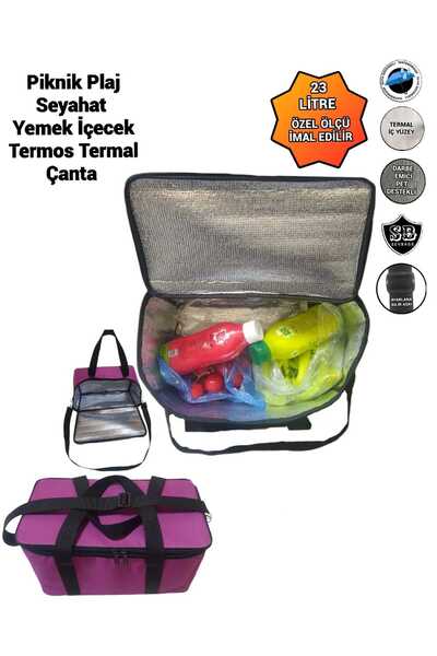 SEVBAGS 23 LİTRE PİKNİK PİLAJ KAMP SEYAHAT YİYECEK İÇECEK TERMAL TERMOS ÇANTA SICAK SOĞUK KULLANIM