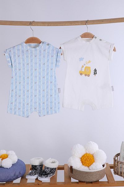 Babyhola Set de 2 salopete pentru bebelusi si copii - 13649