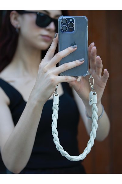 Cherry Carter حزام جلدي متوافق مع هاتف Iphone 15 Pro وحافظة هاتف / حزام هاتف فاخر /