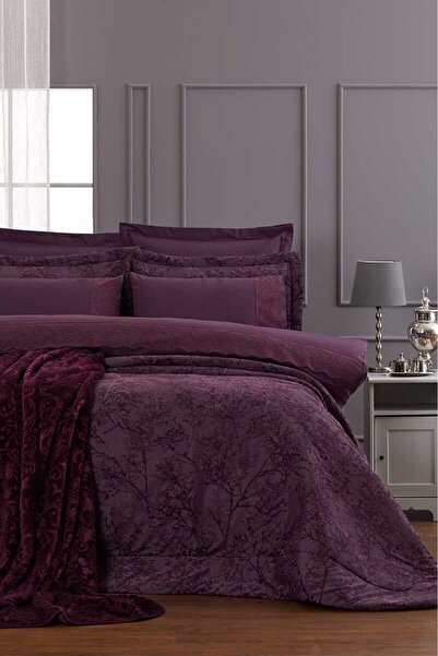 Özdilek طقم مهر مع طقم رداء حمام عائلي مكون من 16 قطعة