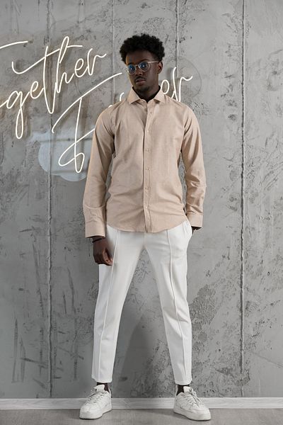 ADVANTE Slimfit Summer Plain Cotton Shirt
