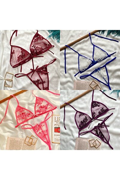 Maly Love Set de sutien și chiloți din 4 piese pentru femei - Lenjerie intimă