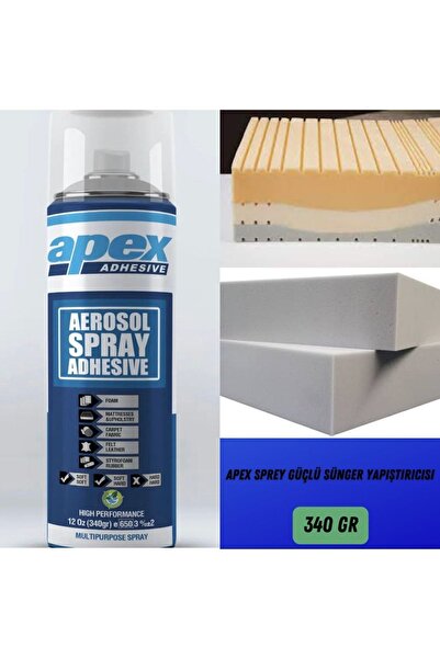 Oskar Apex Güçlü Sünger Deri Yapıştırıcı Sprey 340 Gr