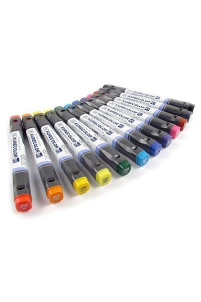 Zig Kurecolor Twin S Marker Pen 12 Color Set Basic Colors