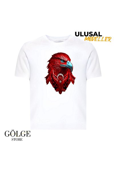 Gölge Store Μπλουζάκι Unisex με στάμπα με εθνικό αετό και Moon Star