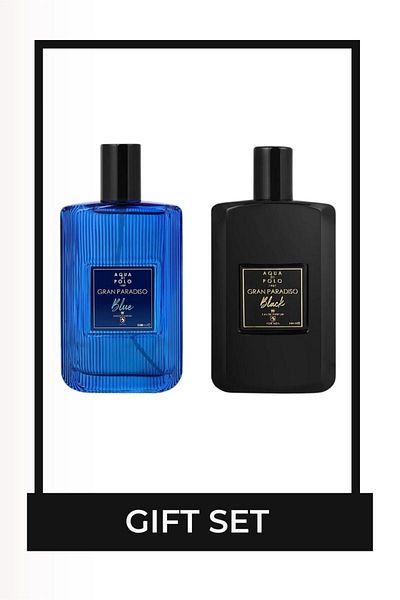 Aqua Di Polo 1987 Aqua di Polo 1987 Gran Paradiso Blue & Black 100 ml EDP Double Men's Perfume Set STCC021383