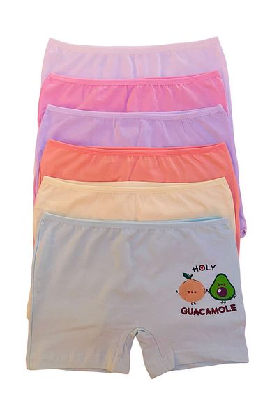Miss Blue Moon Pantaloni scurți pentru fete cu imprimeu colorat, pachet de 6 6110