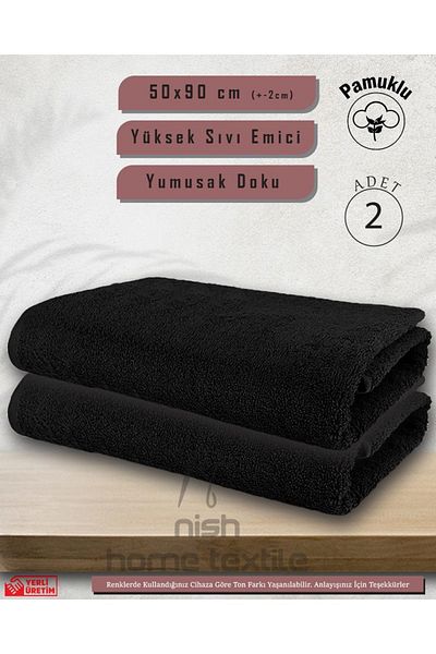 Peshqir 2 PCS Melis Fitness Towels - Cotton, Hairdresser, Sports and Barber Model, 50x90cm