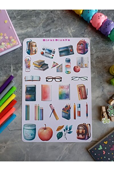 Hiras Dizayn Autocolant pentru articole școlare Autocolant drăguț 27 bucăți A...