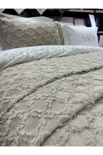 ÇAPAEV Double King Size Tufted Bedspread - Harem