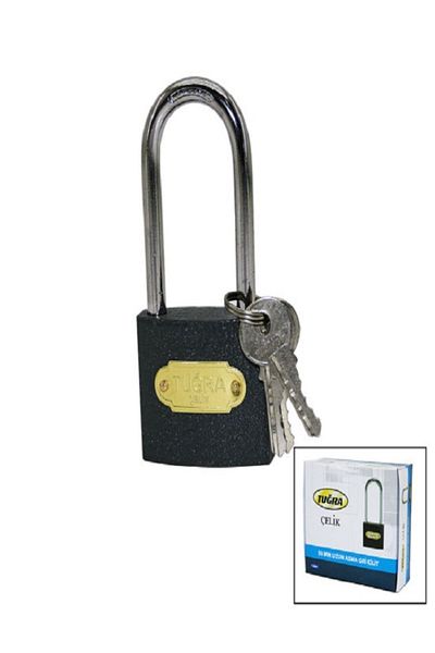 Tuğra TUĞRA STEEL 50 MM HANGING GRAY LOCK 1 PIECE QUALITY STEEL