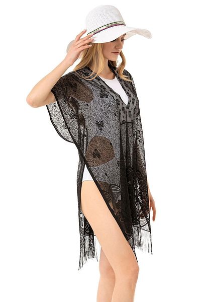 Saria Moda Black Pareo with Mesh