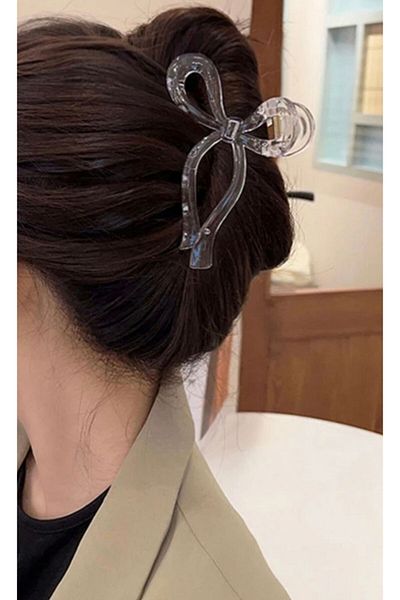 Monalisa Large Size Transparent Women's Bow Buckle - 11cm