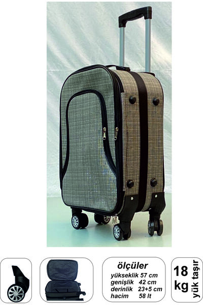 Captivex boyraz model 4 teker küçük boy valiz