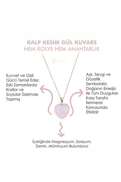 Mystic Energy Natural Stone Rose Quartz Heart Cut Whether Pendant or Keychain |   Gift Natural Stone