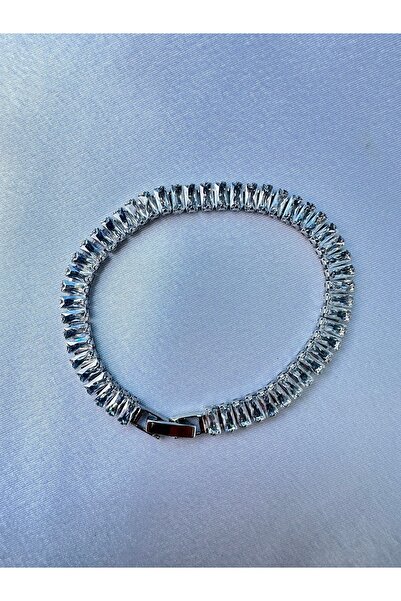 Aksesuar Waterway Zircon Stone Steel Silver Bracelet