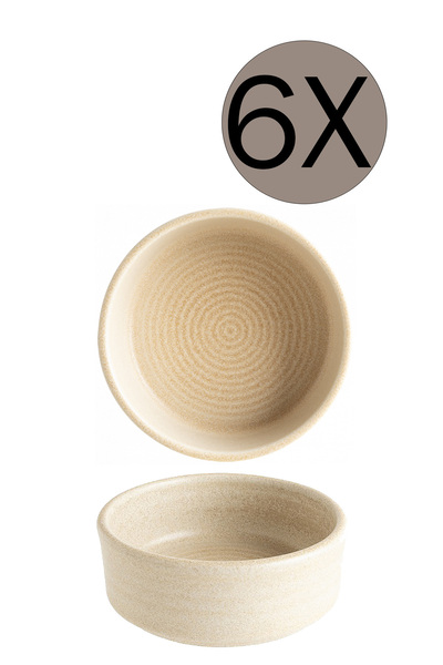 Bonna Porselen Mirage Ripple Joker 6 cm 35 cc 6'lı Takım MRGRPL6JO Küçük Sosl...