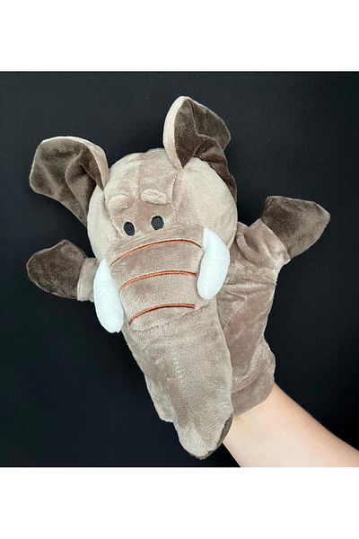 Rubi Plush Donkey Elephant Frog Crocodile Giraffe Lamb Cow Duck Toy Hand Puppet - Moving Mouth