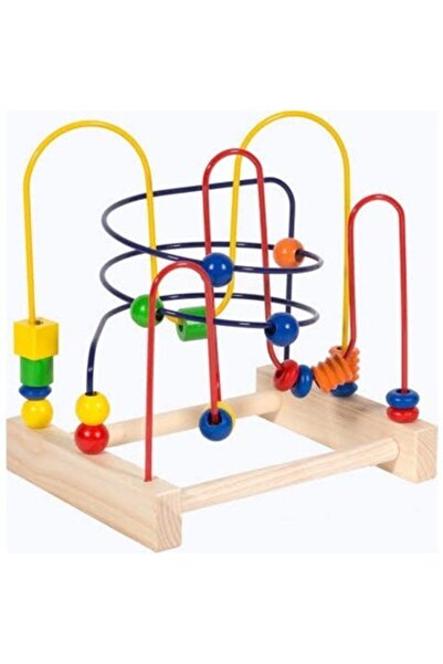 SAMTOYS Ahşap Büyük Boy Koordinasyon Oyunu Helezon Yay Labirent Eğitici Oyuncak